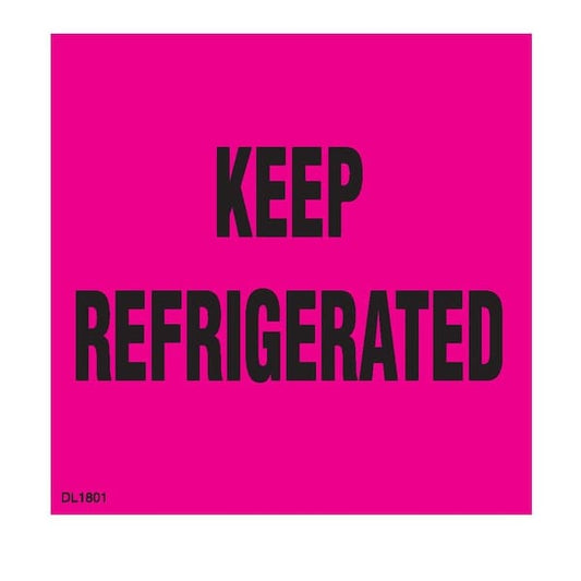Label, DL1801, KEEP REFRIGERATED, 3" X 3"