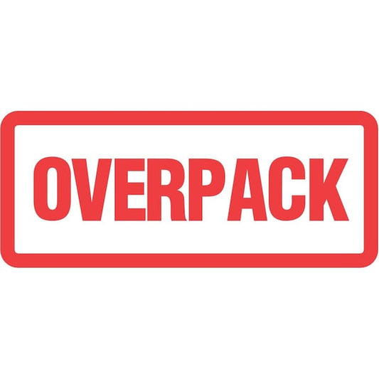 Label, DL1864, OVERPACK, 2-1/2" X 6"