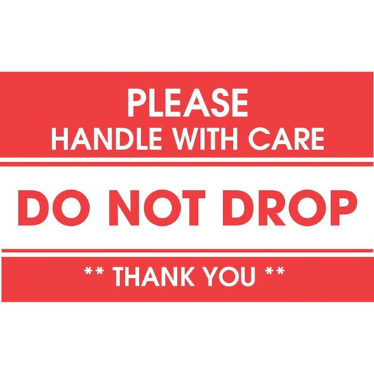 Label, DL1971, DO NOT DROP - PLEASE HANDLE WITH CARE, 3" X 5"