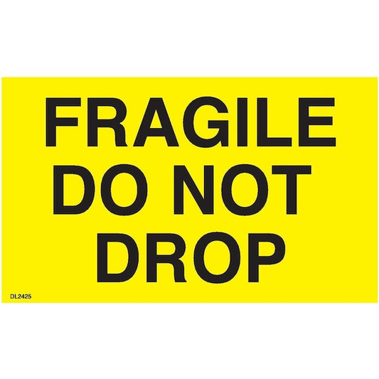 Label, DL2425, FRAGILE DO NOT DROP, 3" X 5"