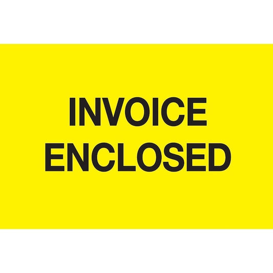 Label, DL2449, INVOICE ENCLOSED, 2" X 3"