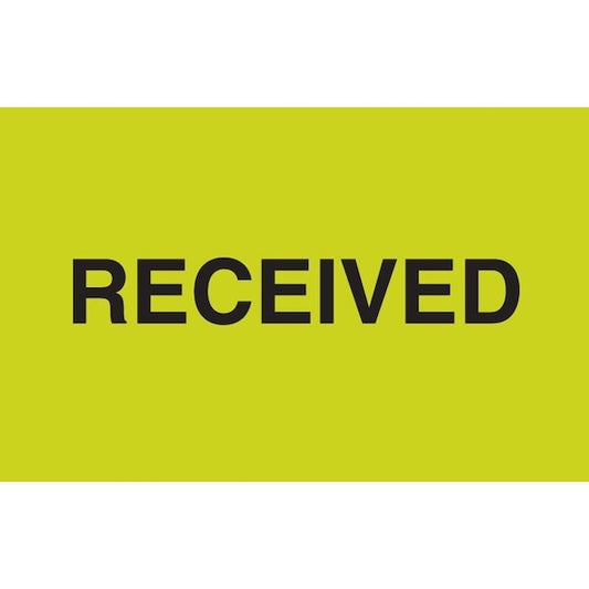 Label, DL2585, RECEIVED, 3" X 5"