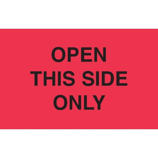 Label, DL2762, OPEN THIS SIDE ONLY, 3" X 5"