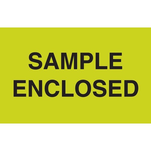 Label, DL2782, SAMPLE ENCLOSED, 3" X 5"