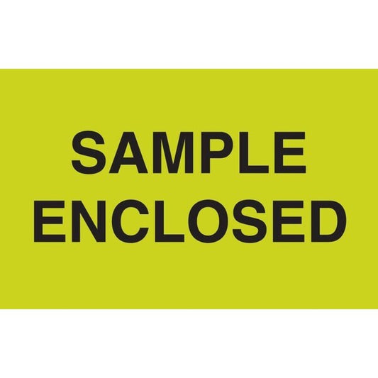 Label, DL2782, SAMPLE ENCLOSED, 3" X 5"