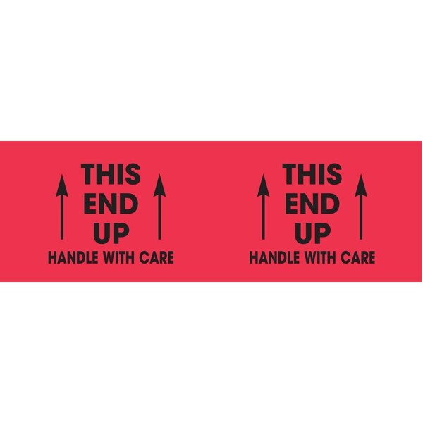 Label, DL3152, THIS END UP - HANDLE WITH CARE, 3" X 10"