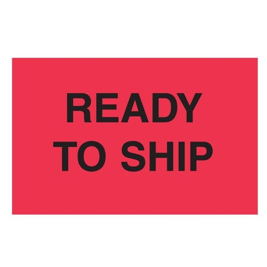 Label, DL3206, READY TO SHIP, 1-3/8" X 2"