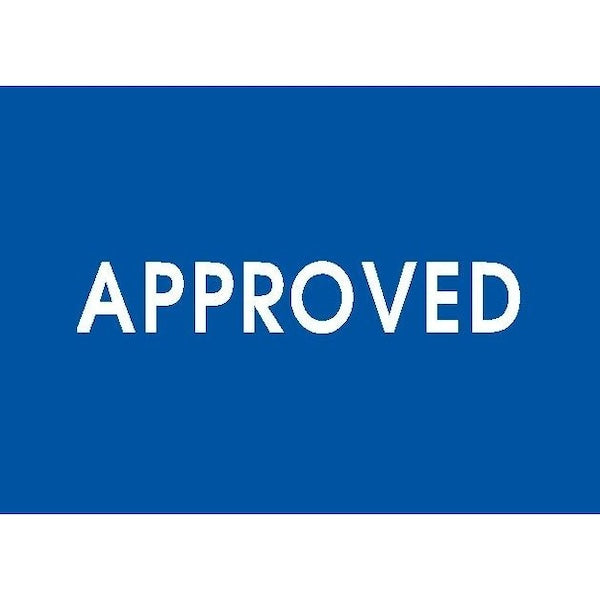 Label, DL3234, APPROVED, 2" X 3"