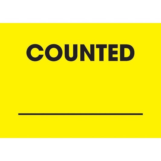 Label, DL3239, COUNTED ____, 2" X 3"