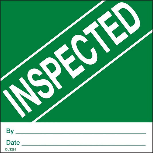 Label, DL3282, INSPECTED, 4" X 4"