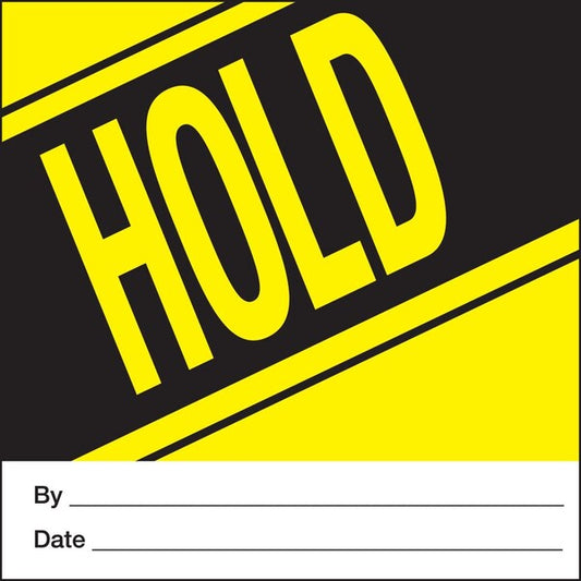 Label, DL3287, HOLD, 4" X 4"