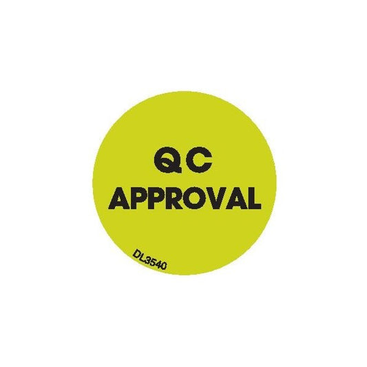Label, DL3540, QC APPROVAL, 1"