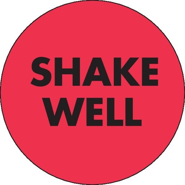 Label, DL3560, SHAKE WELL, 2"