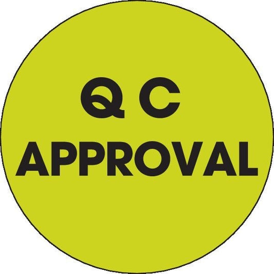 Label, DL3562, QC APPROVAL, 2"