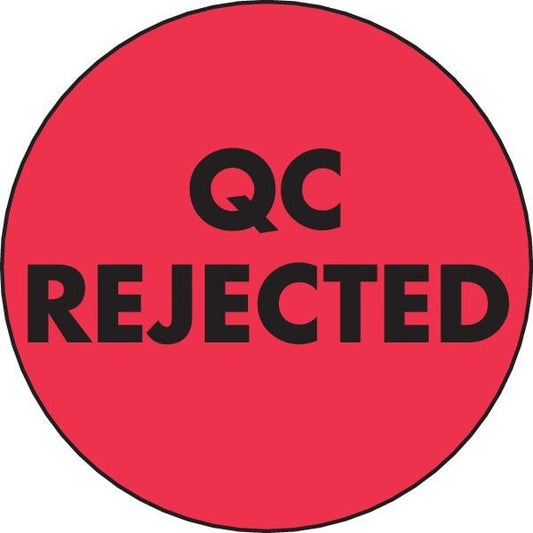 Label, DL3563, QC REJECTED, 2"