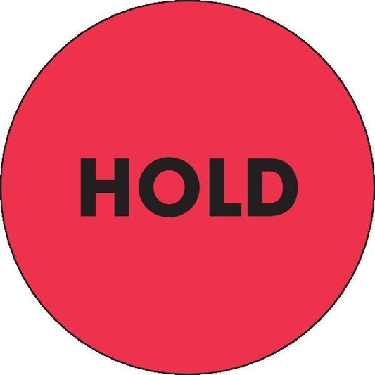 Label, DL3567, HOLD, 2"