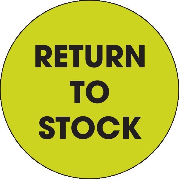 Label, DL3574, RETURN TO STOCK, 2"