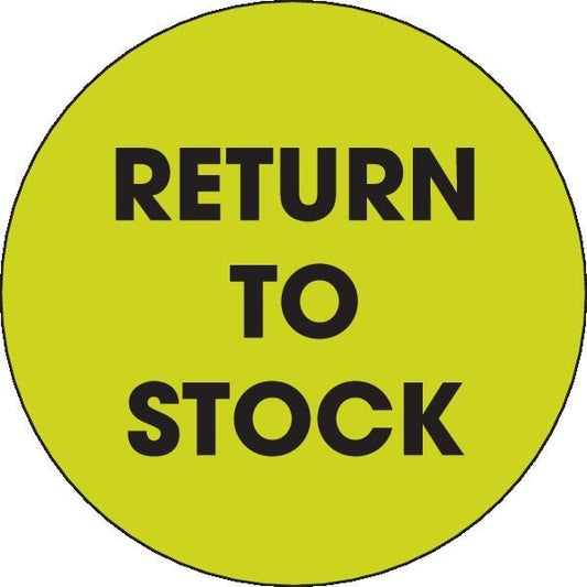 Label, DL3574, RETURN TO STOCK, 2"