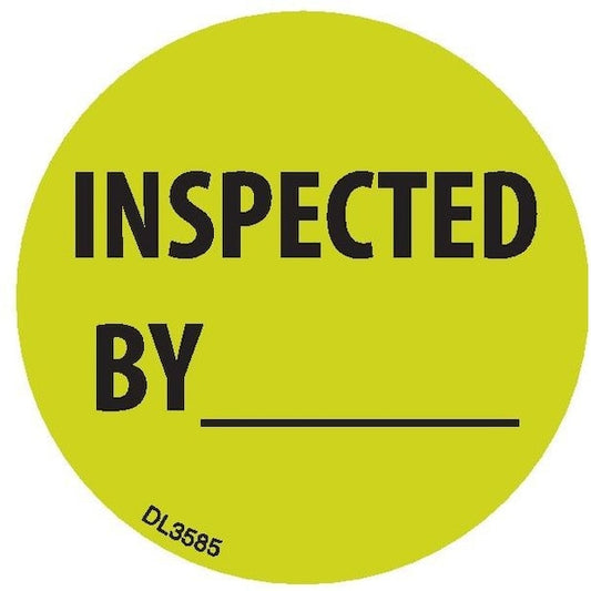 Label, DL3585, INSPECTED BY ____, 2"