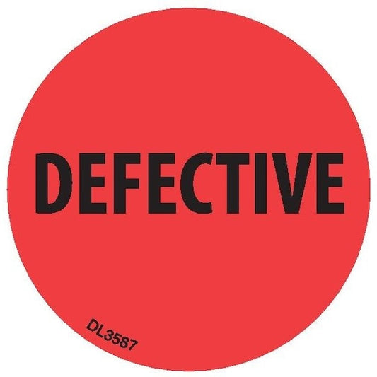 Label, DL3587, DEFECTIVE, 2"