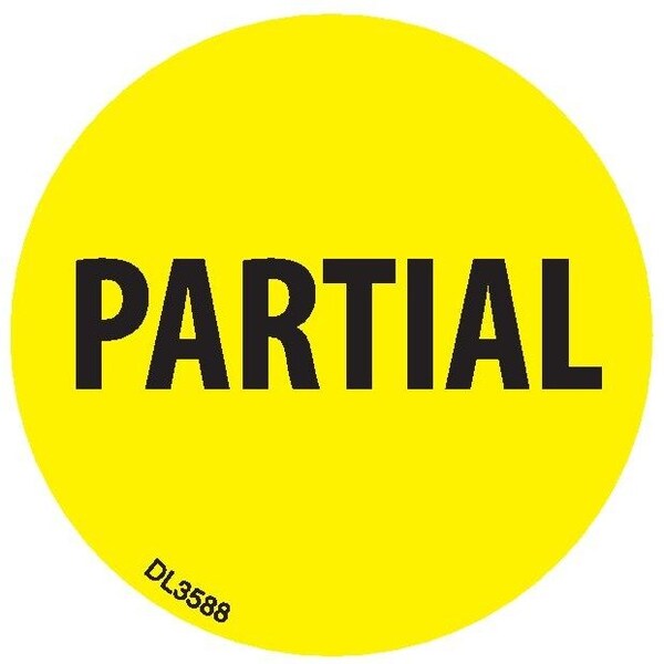 Label, DL3588, PARTIAL, 2"
