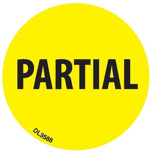 Label, DL3588, PARTIAL, 2"