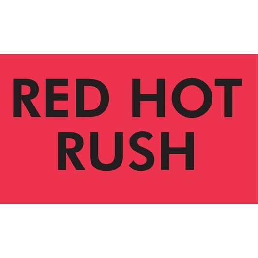 Label, DL3631, RED HOT RUSH, 2" X 3"