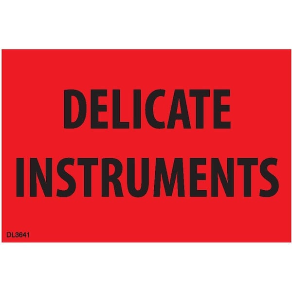 Label, DL3641, DELICATE INSTRUMENTS, 2" X 3"