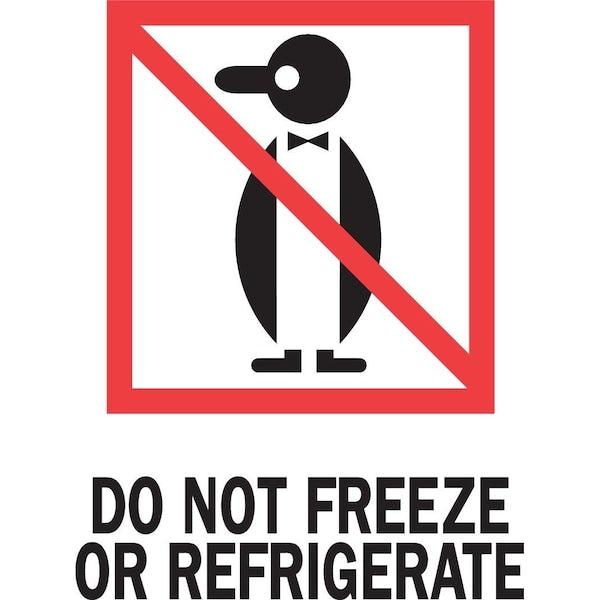 Label, DL4050, DO NOT FREEZE OR REFRIGERATE, 4" X 6"