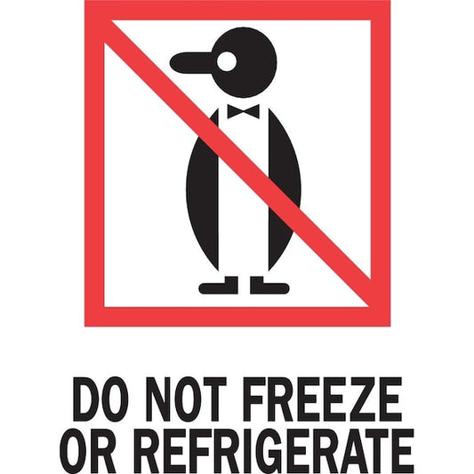 Label, DL4050, DO NOT FREEZE OR REFRIGERATE, 4" X 6"