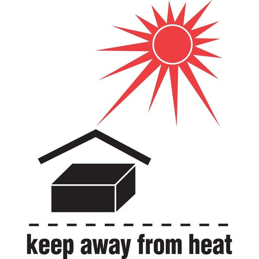 Label, DL4191, KEEP AWAY FROM HEAT, 4" X 6"