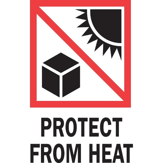 Label, DL4400, PROTECT FROM HEAT, 3" X 4"