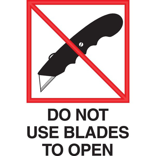 Label, DL4461, DO NOT USE BLADES, 3" X 4"