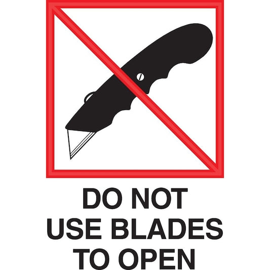 Label, DL4471, DO NOT USE BLADES, 4" X 6"