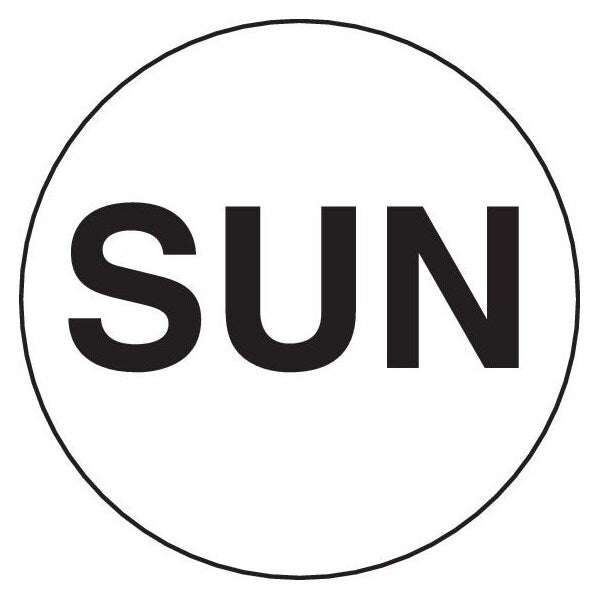 Label, DL6562, DAYS OF WEEK - SUN, 2" DIAMETER