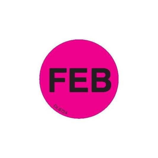 Label, DL6724, MONTHS OF YEAR - FEB, 1"