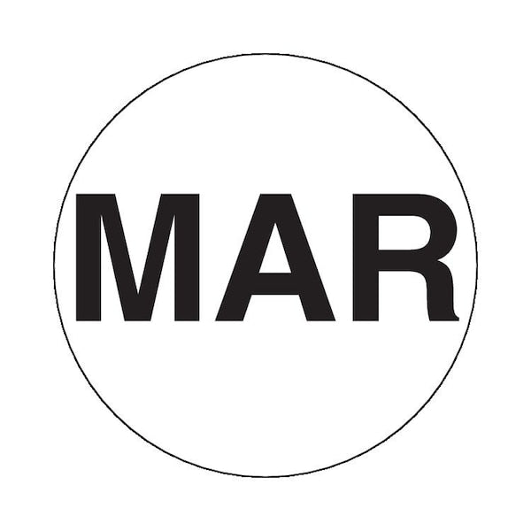 Label, DL6743, MONTHS OF YEAR - MAR, 2"