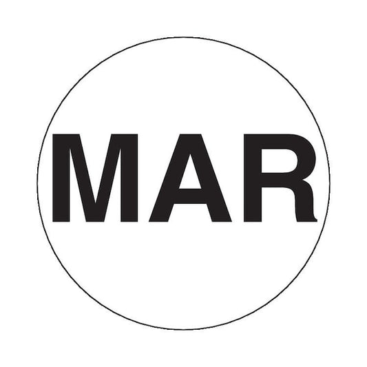 Label, DL6743, MONTHS OF YEAR - MAR, 2"