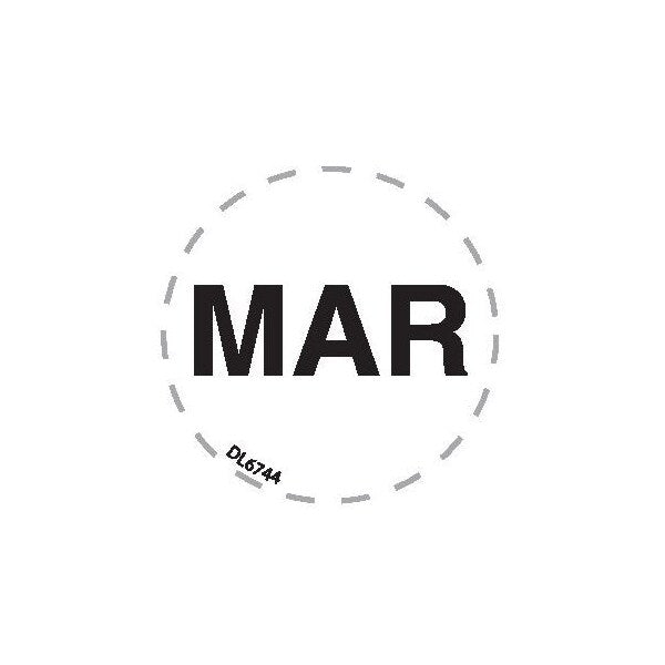 Label, DL6744, MONTHS OF YEAR - MAR, 1"