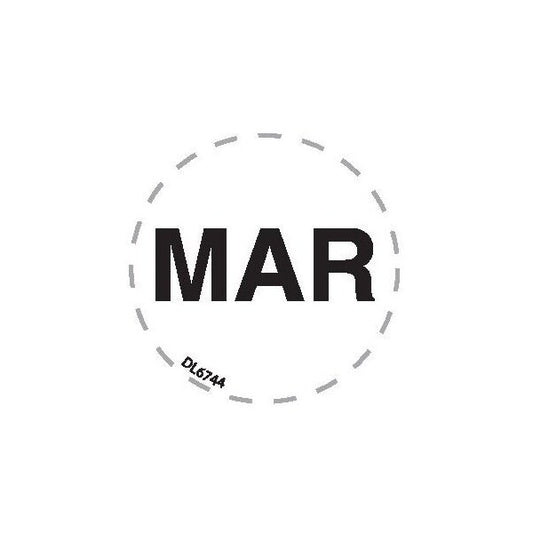 Label, DL6744, MONTHS OF YEAR - MAR, 1"