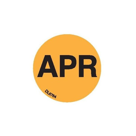 Label, DL6764, MONTHS OF YEAR - APR, 1"