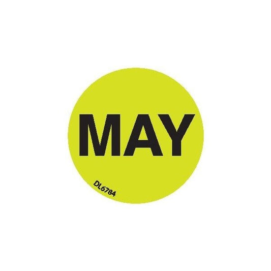 Label, DL6784, MONTHS OF YEAR - MAY, 1"