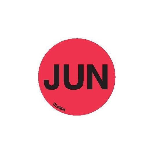 Label, DL6804, MONTHS OF YEAR - JUN, 1"