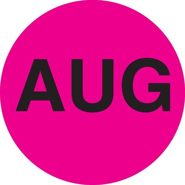 Label, DL6843, MONTHS OF YEAR - AUG, 2"