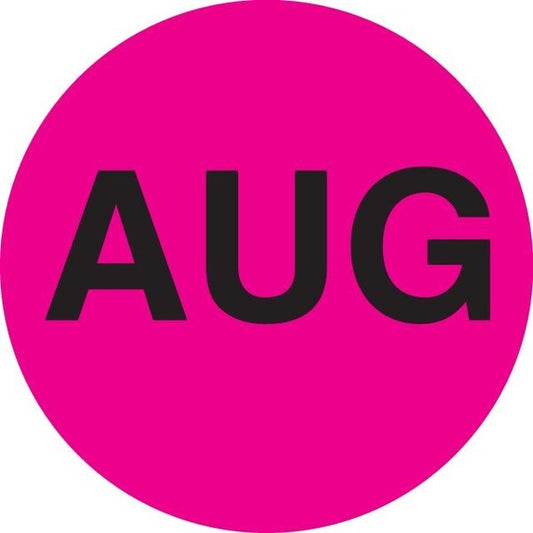 Label, DL6843, MONTHS OF YEAR - AUG, 2"