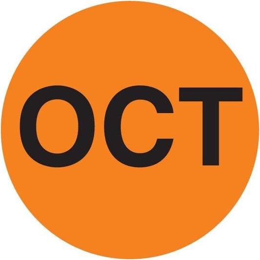 Label, DL6883, MONTHS OF YEAR - OCT, 2"
