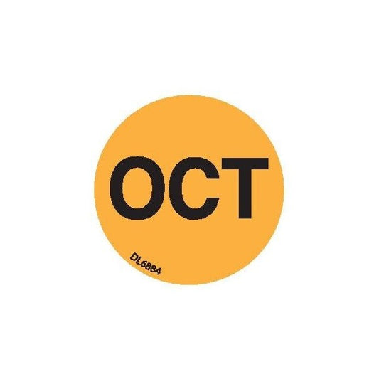 Label, DL6884, MONTHS OF YEAR - OCT, 1"