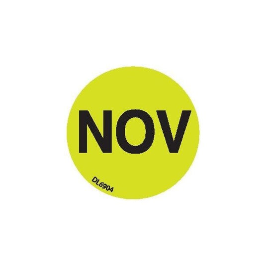 Label, DL6904, MONTHS OF YEAR - NOV, 1"