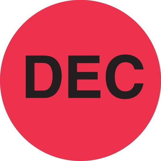 Label, DL6935, MONTHS OF YEAR - DEC, 2"