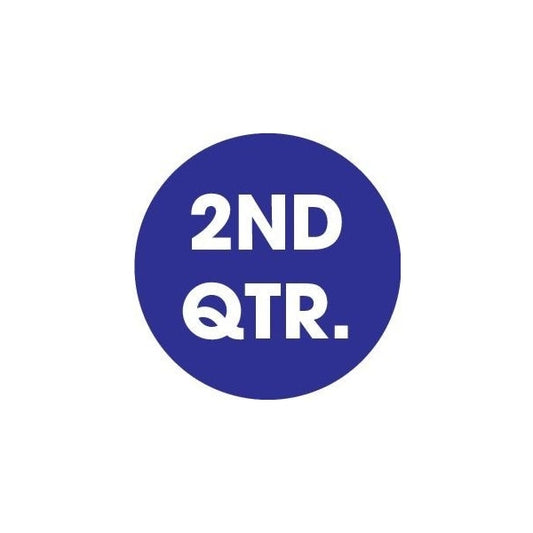 Label, DL6995, CIRCLE LABEL 2ND QTR, 4"